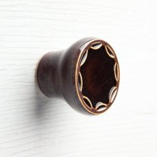 Ceramiczna gałka do mebli ciemnobrązowa, wz.5
