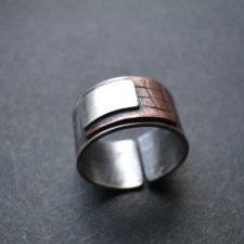 Obrączka Unisex z miedzią
