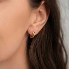 Kolczyki "Simple Hoops" koła 13mm - srebro 925 pozłacane