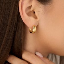 Kolczyki koła "La Mode"- oponki 16mm - srebro 925 pozłacane