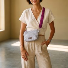 Welurowa mini torebka 2w1 – kopertówka i nerka | RASPBERI | Unikat Handmade