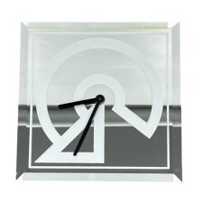 Zegar Ścienny Kienzle Lustrzany Szkło Art Deco Memphis Vintage Lata 80.