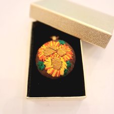 "Słoneczniki" naszyjnik medalion