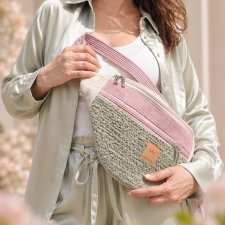 Szałwiowo-różowa Nerka maxi Lille