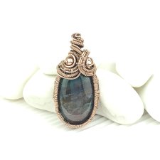 Wisiorek z agatem wire wrapping