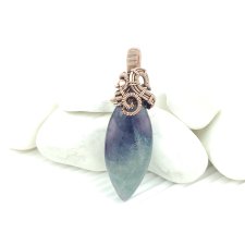 Fluoryt wisiorek wire wrapping
