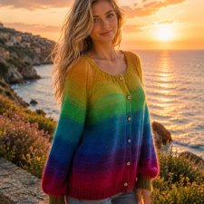 sweter multicolor