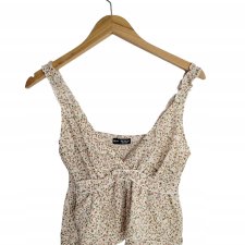 SHEIN top crop floral kwiatuszki falbanka 38 M