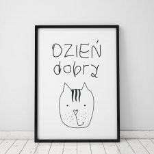 plakat. dzień dobry - koty, kotecki... (format A3)