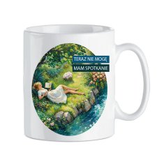 Teraz nie mogę, mam spotkanie, Kubek Vintage Art , Korpo Mem Nowy