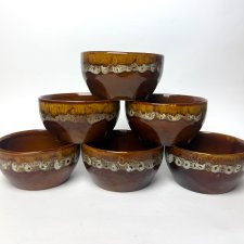 Komplet 6 dużych misek salaterek Mirostowice Pianka PRL Miska Klasyka Polskiego Designu !