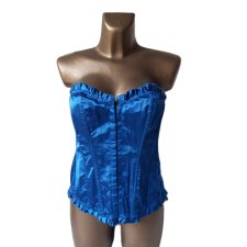 Niebieski Top Gorset 40 L Bawełna Cotton