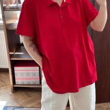 Basic Editions Czerwona Polo Plus Size 6XL / 52 / 24