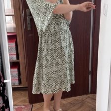 Lane Bryant sukienka boho z falbaniastymi rękawami 26/28 7XL / 54 / 26
