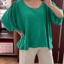 Ava & Viv Zielona Bluzka Ażurowa Plus Size 4X 6XL / 52 / 24
