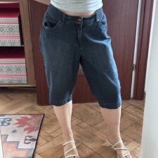 ANA Jeans rybaczki jeansowe Plus Size ciemny denim elastyczne 4XL / 48 / 20