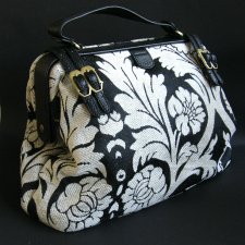 Vintage torebka Liz Claiborne retro gobelinowa torebka żakardowa kuferek