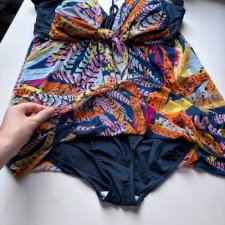 Kostium kąpielowy tankini Vantdo 3XL 4XL kolorowy wzór 4XL / 48 / 20