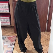Sanistrano Czarne Spodnie Szerokie Plus Size 7XL / 54 / 26