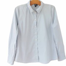 Koszula bawełniana błękitna bawełna organiczna L Vero Moda