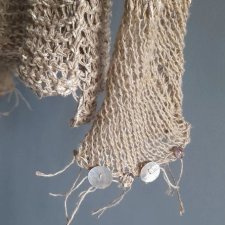 Kolczuga handmade z lnem