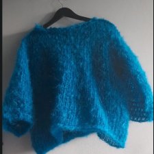 Atramentowy moher handmade