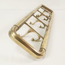Ścienny wieszak z mosiądzu Art Deco, Austria, lata 40.