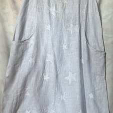 100 % Len MARTINA INNOCENTII MADE IN ITALY kobieca lniana sukienka