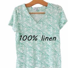 exclusive 100% linen T-shirt