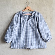 Bluzka w kratę z indyjskiej bawełny boho 100% bawełna Roomers