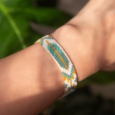 Bransoletka INDIAN SUMMER ✧ boho ✧ piórko ✧ indiańska