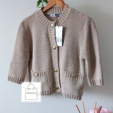 Zara krótki kardigan chanelka