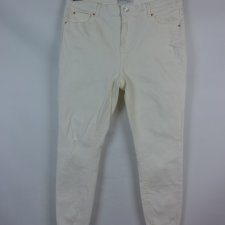 Denim spodnie jeans śmietanowe skinny 16 / 44