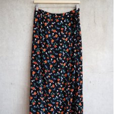 Wiskozowa spódnica w kwiaty Vintage midi 100% wiskoza 40