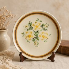 Talerz vintage Pruszków PRL porcelit kwiaty lata 70/80
