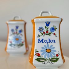 Pojemnik kuchenny z wzorem kaszubskim