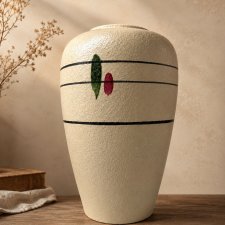 Duży wazon Vintage Scheurich Keramik 239/30 West Germany lata 50/60 Mid-Century kremowy 30 cm