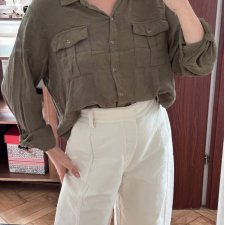 No Boundaries Oliwkowa Koszula klasyczna elegancla  Plus Size XXXL / 3X XXXL / 46 / 18
