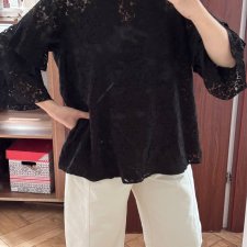 Fever Czarna Bluzka Koronkowa Plus Size XXXL / 46 / 18