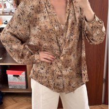 Maggie McNaughton Bluzka Geometryczna Plus Size 8XL / 56 / 28