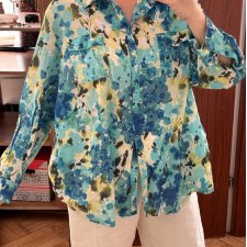 Covington Woman Koszula w Niebieskie Kwiaty 24-26W 6XL / 52 / 24
