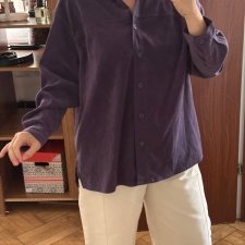 Croft & Barrow | fioletowa koszulowa bluzka | plus size 4XL / 48 / 20