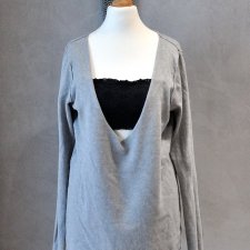 Szary sweter bawełna kaszmir jedwab HUSH XS S