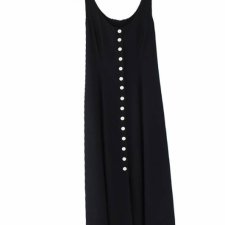 Czarna sukienka midi maxi wiskoza vintage letnia sukienka