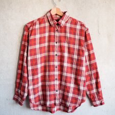 Czerwona koszula w kratkę kratę bawełniana 100% bawełna duńskiej marki Red Green Vintage M