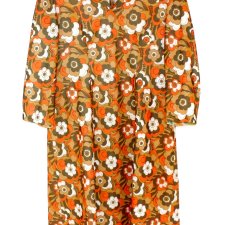 BISTOROWA  sukienka kwiaty PRL hand made L/XL