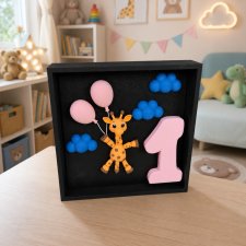 Ramka, box urodziny 3d