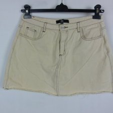 Missguided jeans spódnica mini dżins ecru 12 / 38