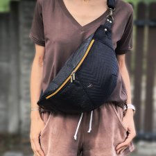 czarna patchworkowa nerka XXL