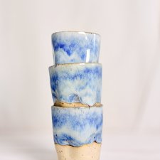 Kubeczek bez ucha gniotek, ceramika, handmade, kamionka